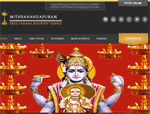 Tablet Screenshot of mithranandapuramtemple.org
